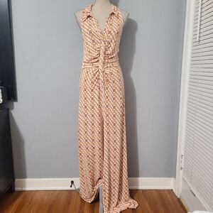 Free People Shayla Halter Jumpsuit Retro Size‎ M